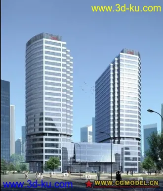 3D打印模型现代大厦外景的图片