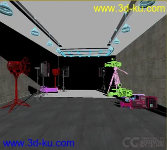 3D打印模型摄影棚场景的图片