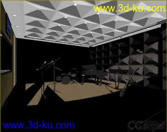 3D打印模型录音棚场景的图片