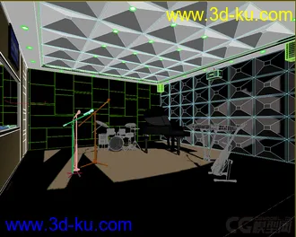 3D打印模型录音棚场景的图片