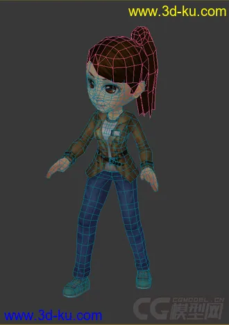 3D打印模型免费低模，女生的图片