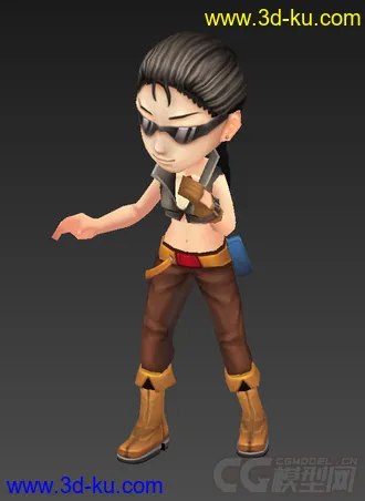 3D打印模型低模女生，免费Q版的图片