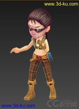 3D打印模型低模女生，免费Q版的图片