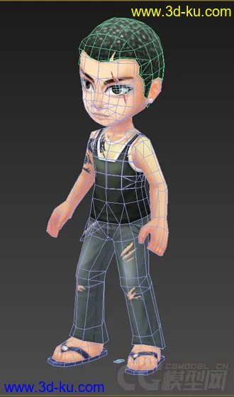 3D打印模型男人免费，低模Q版的图片
