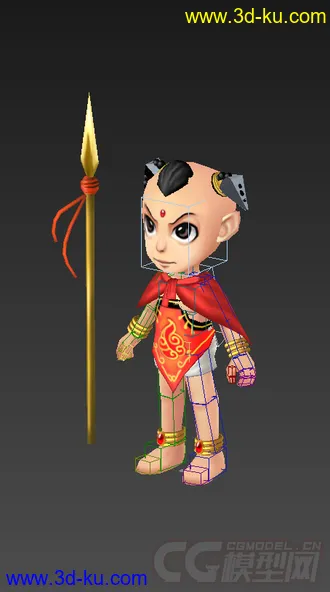 3D打印模型Q版红孩儿，低模免费的图片