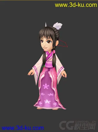 3D打印模型古代女生，免费低模的图片