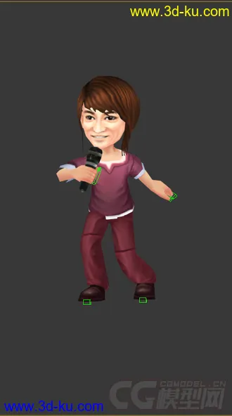 3D打印模型Q版男人，华仔，低模免费的图片