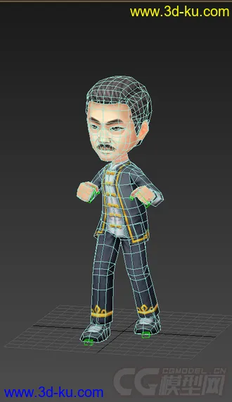 3D打印模型免费低模，中年男人，低模的图片