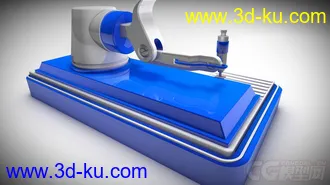 3D打印模型科技感机械臂 有材质 有动画的图片