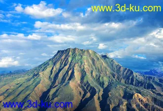 3D打印模型蓝天白云巍巍高山的图片
