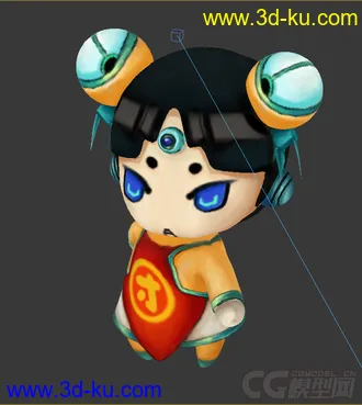 3D打印模型Q版小女孩，低模免费的图片