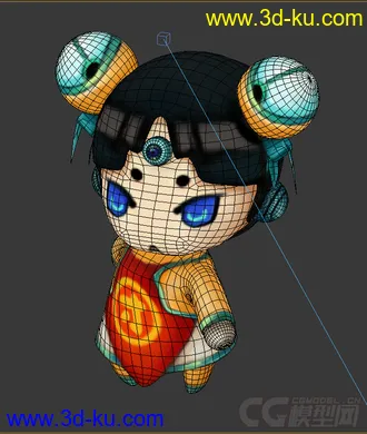 3D打印模型Q版小女孩，低模免费的图片