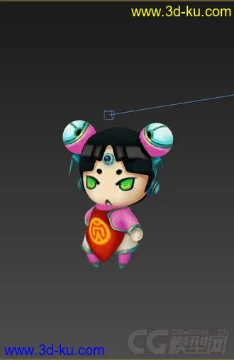 3D打印模型低模免费，Q版小女孩的图片