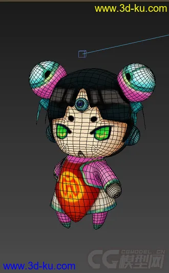 3D打印模型低模免费，Q版小女孩的图片