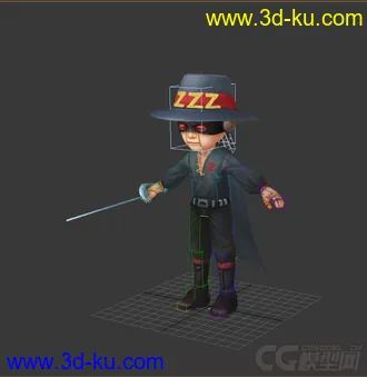 3D打印模型机器人佐罗，低模免费的图片