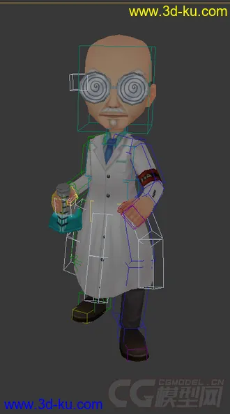 3D打印模型Q版科学家，低模免费的图片