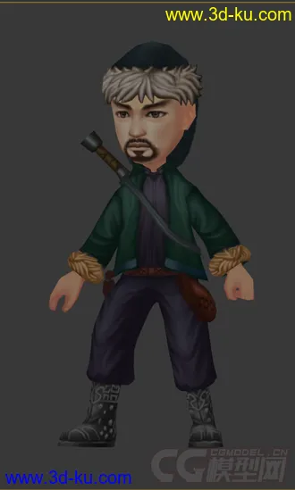 3D打印模型低模免费，Q版男人的图片