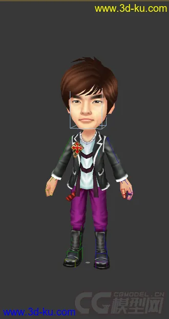 3D打印模型Q版男人，低模免费，杰伦的图片