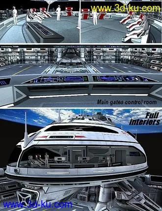 3D打印模型精彩的科幻系列之—未来飞机平台，军事维护基地，空军基地的图片