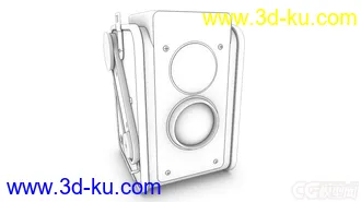 3D打印模型一款非常逼真老式双反相机 带材质贴图的图片