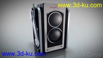 3D打印模型一款非常逼真老式双反相机 带材质贴图的图片