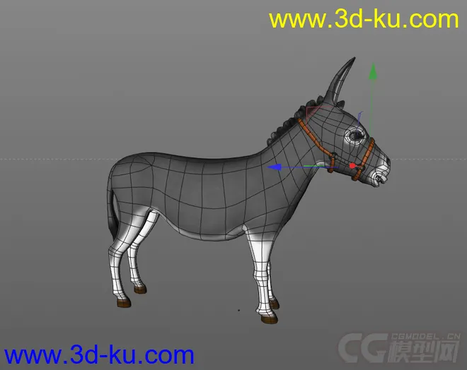 毛驴 c4d模型的图片3