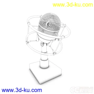 3D打印模型逼真麦克风 带材质的图片