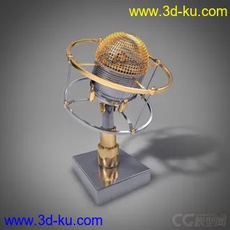 3D打印模型逼真麦克风 带材质的图片
