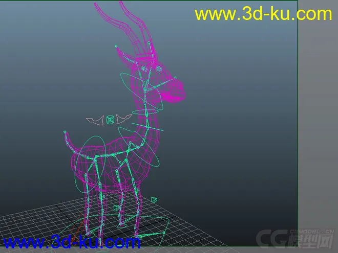 Maya卡通小鹿带绑定模型的图片5