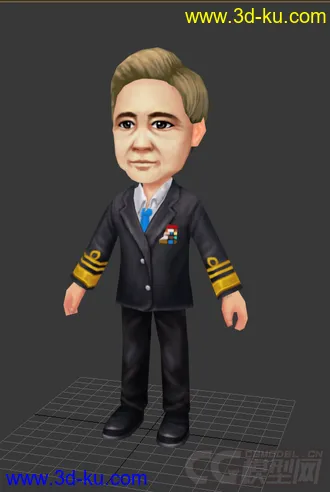 3D打印模型Q版外国人，低模免费，有绑定，男人的图片