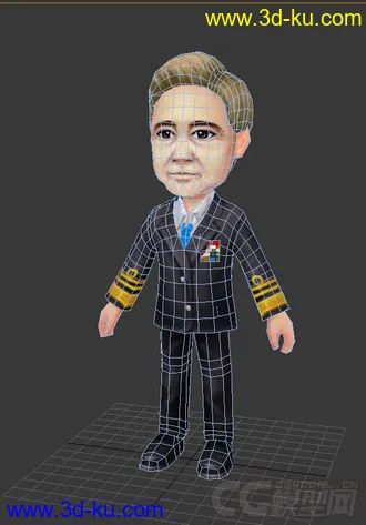 3D打印模型Q版外国人，低模免费，有绑定，男人的图片