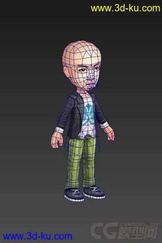 3D打印模型Q版光头，低模免费的图片