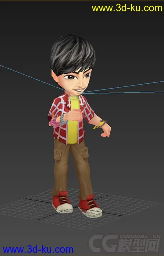 3D打印模型低模免费，男孩Q版的图片
