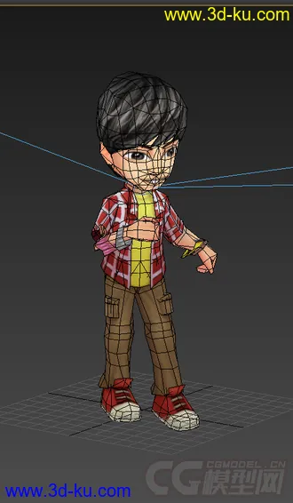 3D打印模型低模免费，男孩Q版的图片