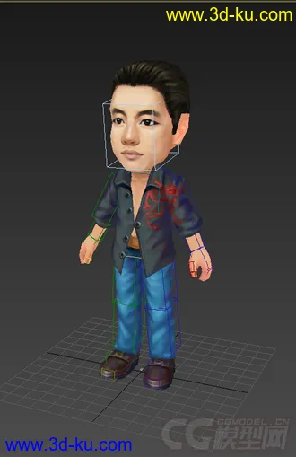 3D打印模型低模免费，Q版男人的图片