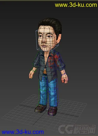 3D打印模型低模免费，Q版男人的图片