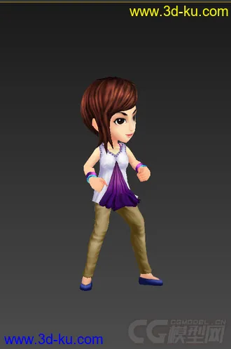 3D打印模型低模女生，免费Q版的图片