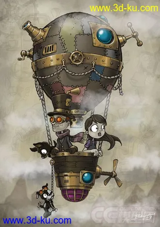 热气球模型的图片