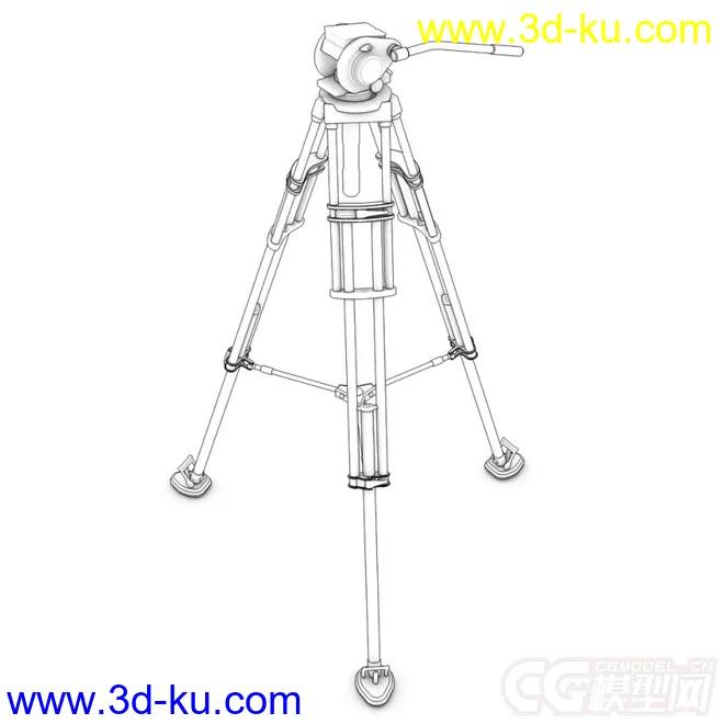高质量【摄影三脚架】 带材质贴图模型的图片2