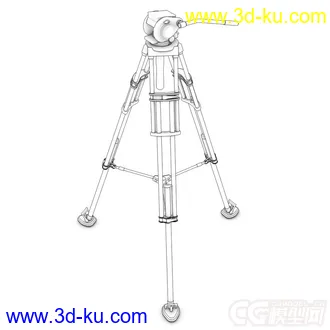 3D打印模型高质量【摄影三脚架】 带材质贴图的图片