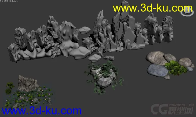 园林收集的石头模型的图片1