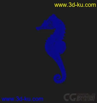 3D打印模型海马精模 海马精模的图片