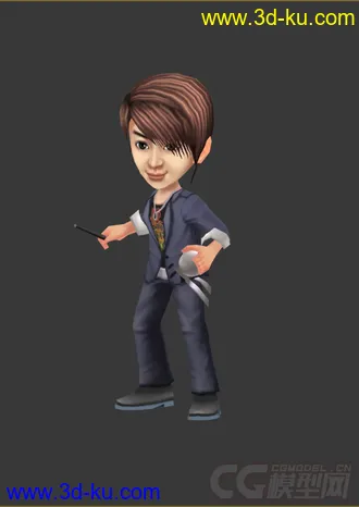 3D打印模型魔术师，低模免费，男人，刘谦的图片