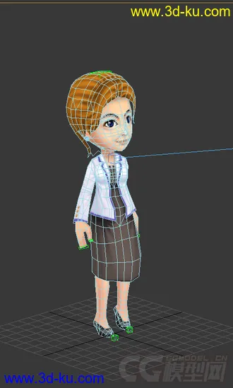 3D打印模型女人，女老师，低模免费，Q版的图片