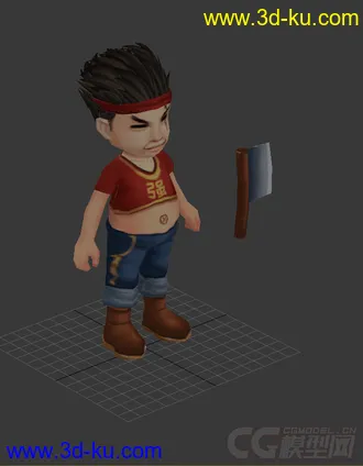 3D打印模型低模免费，胖子，Q版的图片