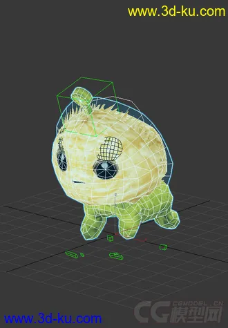 3D打印模型低模免费，Q版七仔。可爱的图片