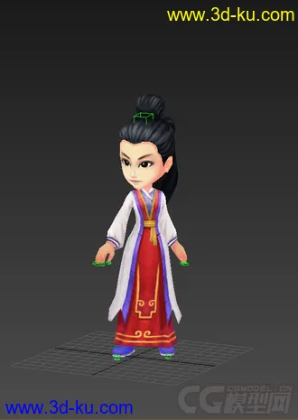 3D打印模型女人，低模免费，Q版的图片