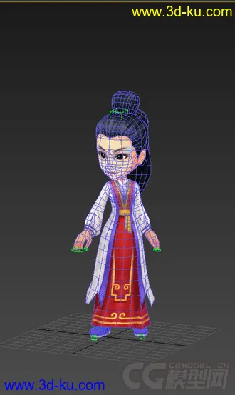 3D打印模型女人，低模免费，Q版的图片