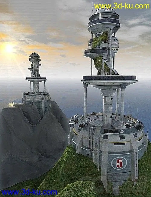 精彩的科幻系列之——未来军事瞭望塔，哨塔模型的图片4
