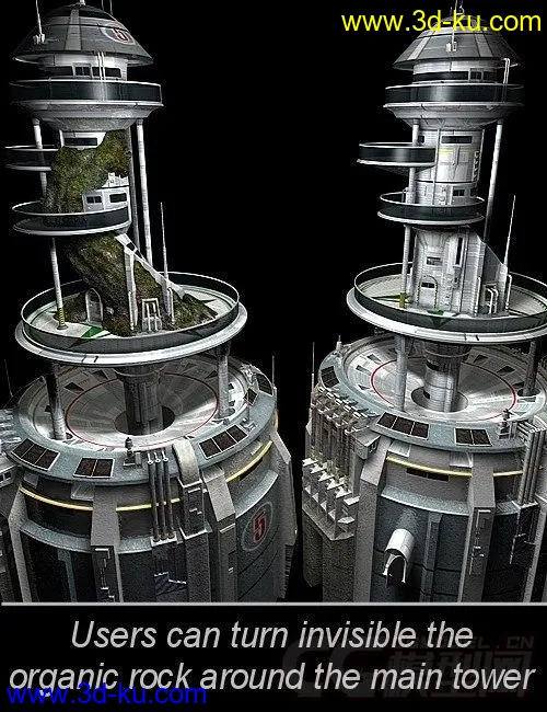 精彩的科幻系列之——未来军事瞭望塔，哨塔模型的图片5